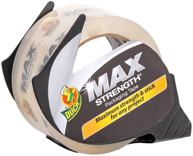 Alt view image 4 of 5 - Duck Max Strength Clear Packaging Tape with Dispenser, 1.88in x 38.2yd