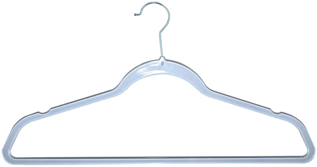 Alt view image 4 of 5 - Mainstays Clear Plastic Clothes Hangers with Slim Swivel Hook, 10 Pack
