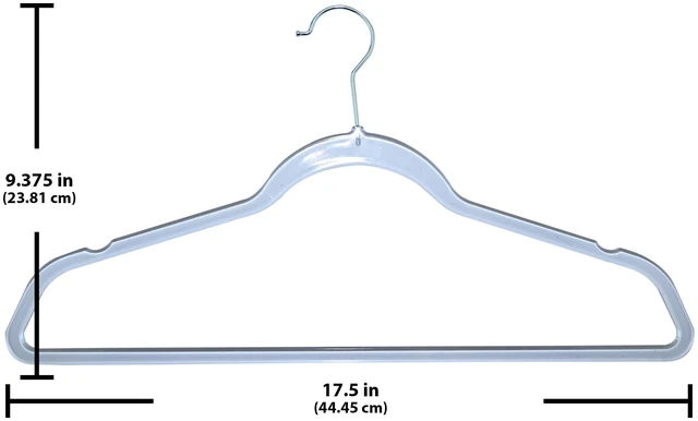 Alt view image 5 of 5 - Mainstays Clear Plastic Clothes Hangers with Slim Swivel Hook, 10 Pack