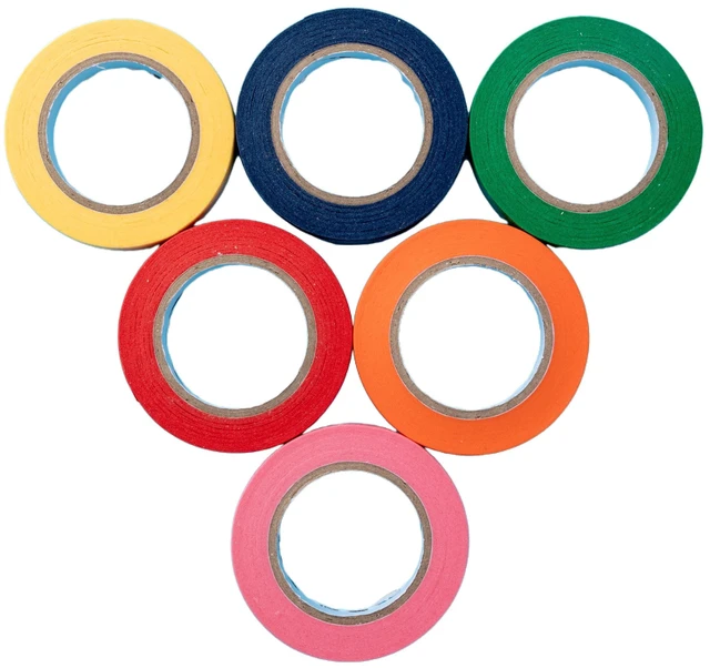 Alt view image 3 of 6 - Pen+Gear Masking Tape, 0.59in x 15yds, Multicolor, 6 Rolls