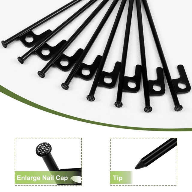 Alt view image 6 of 6 - 8 Pack Heavy Duty Forged Steel Tent Stakes for Camping Ground Outdoor Decorations Canopy