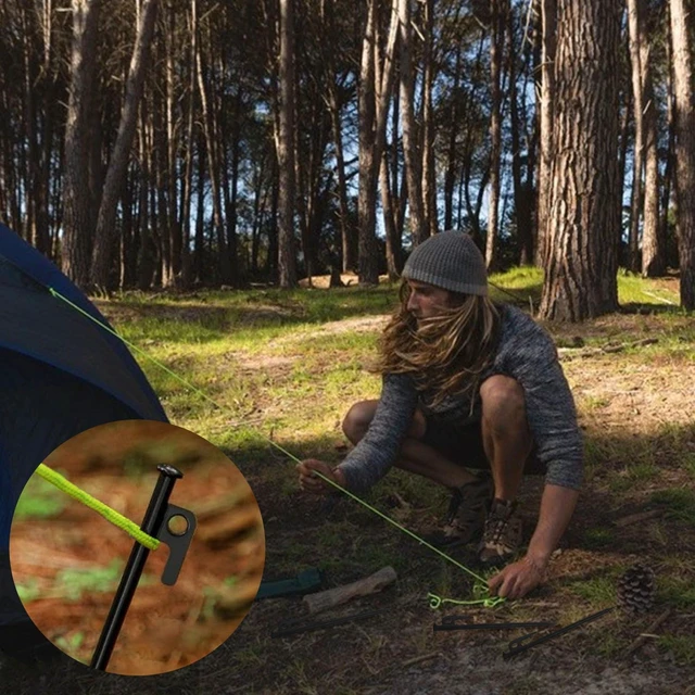 Alt view image 5 of 6 - RIY Heavy Duty 8inch Steel Tent Stakes Inflexible and Unbreakable 8PCS