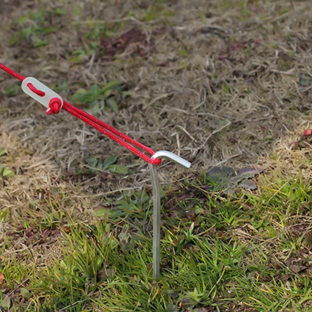 Alt view image 3 of 7 - Aluminium Tent Pegs with Hook, 7-Inch Hexagon Rod Stakes for Camping Tent and Canopies