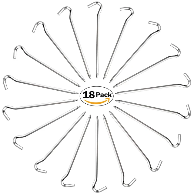 Alt view image 4 of 7 - Aluminium Tent Pegs with Hook, 7-Inch Hexagon Rod Stakes for Camping Tent and Canopies