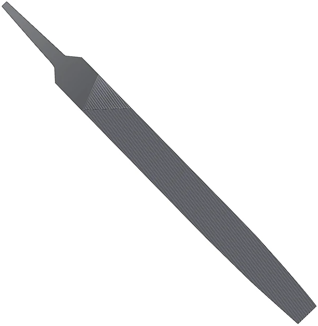 Main image of 6-Inch Flat Medium Cut File, Double Cut Teeth, High Hardened Steel Hand File without Handle for Shaping Wood, Metal, Plastic