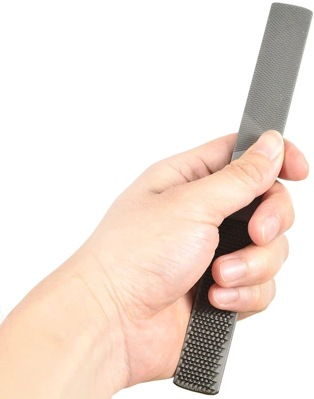 Alt view image 4 of 5 - 4-Way Hand File, Round Rasp, Half Round Flat & Needle Files - Wood Rasp Set for Sharpening Wood and Metal Tools