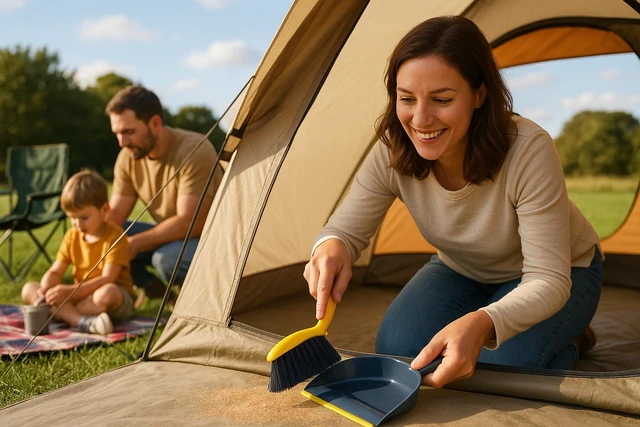 Alt view image 3 of 6 - Small Mini Handheld Dustpan and Broom Set for Home, Desktop, Sofa, Cat Litter, Car, Camping and Small Space Cleaning