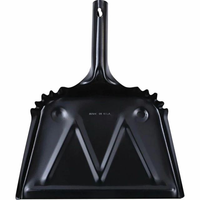 Main image of Genuine Joe 12-Inch Heavy-Duty Black Metal Dustpan