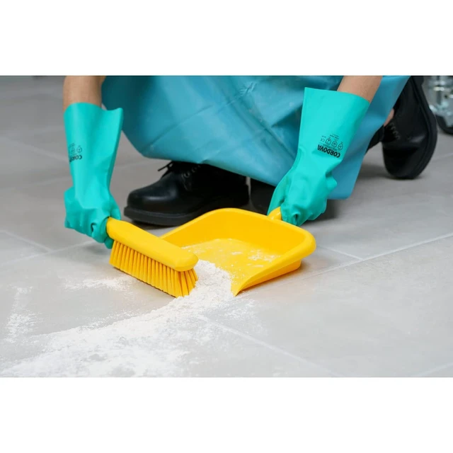 Alt view image 6 of 6 - SPARTA Large Handheld Dustpan with Hanging Hole, Heavy-Duty Plastic, Wide Lip for Countertops and Surfaces, 10 Inches, Yellow