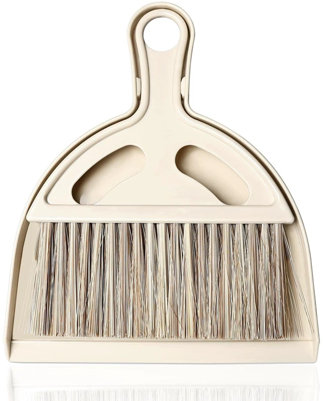 Main image of Mini Hand Broom and Dustpan Set for Cat Litter, Kitchen, Tables, Countertops, Cars