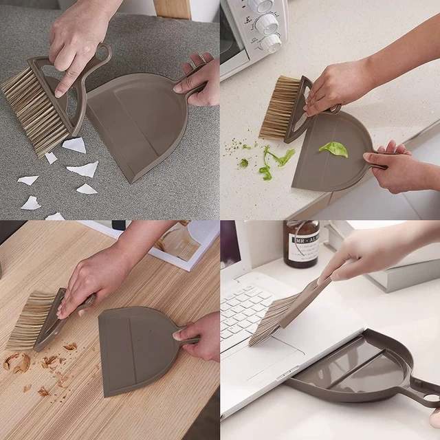 Alt view image 2 of 6 - Mini Broom and Dustpan Set, Small Hand Broom and Brush, for Home and Pets