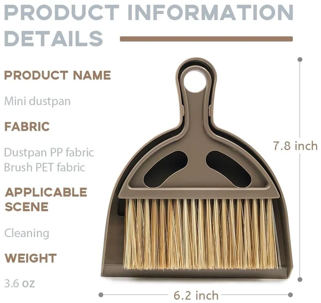 Alt view image 5 of 6 - Mini Broom and Dustpan Set, Small Hand Broom and Brush, for Home and Pets