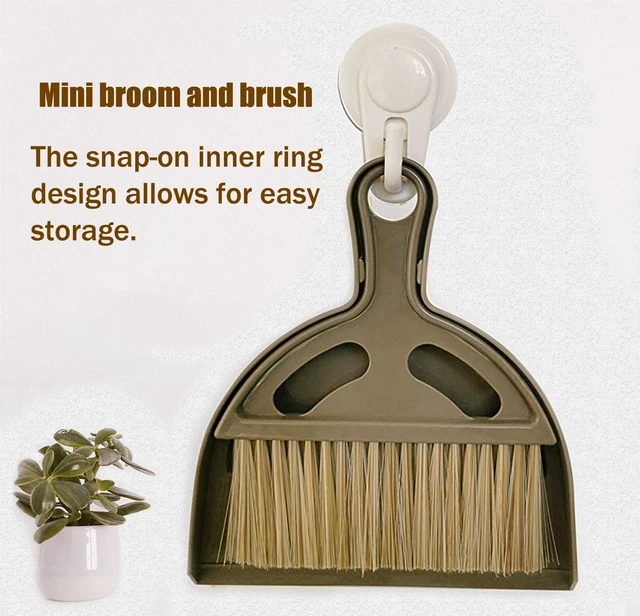 Alt view image 4 of 6 - Mini Broom and Dustpan Set, Small Hand Broom and Brush, for Home and Pets