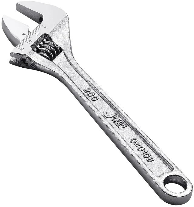 Main image of Jetech 8-Inch Adjustable Wrench - Professional Cr-V Steel Shifter with Metric Scale Wide Caliber Opening for Home, Garage, Workshop and DIY