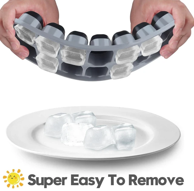 Alt view image 5 of 6 - 56Pcs Silicone Ice Cube Trays 4 Pack, Easy-Release & Flexible with Spill-Resistant Removable Lid, Stackable Trays with Covers for Freezer and Cocktail
