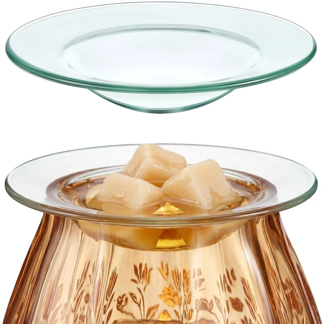 Main image of Patelai 4.5-Inch Round Glass Plate Replacement Wax Warmer Dish, 1 Piece