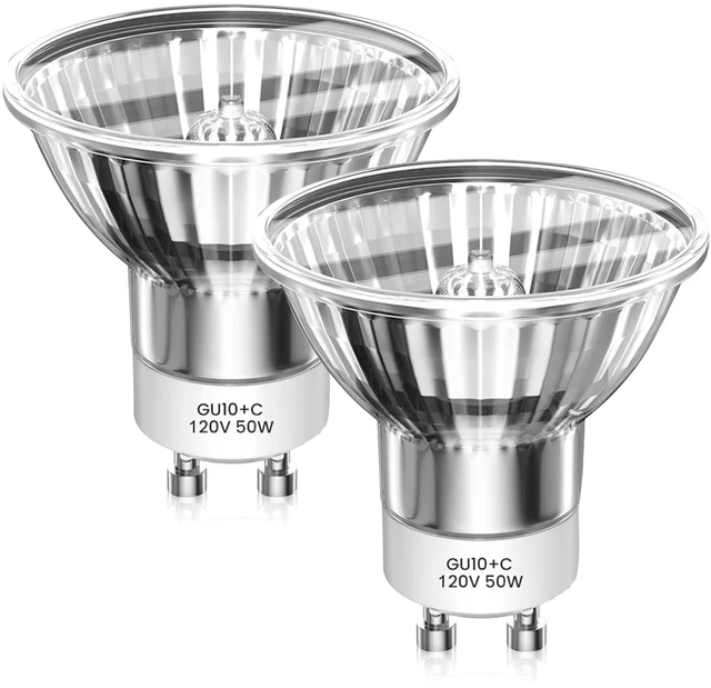 Main image of GU10 Halogen Bulb 120V 25W 2-Pack, 2700K Dimmable Warm White Replacement for Candle Warmer, Wax Burner, Track Light, Range Hood