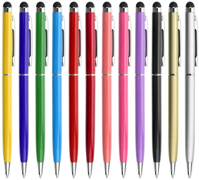 Main image of Innhom 12 Pack 2-in-1 Stylus Pens and Ballpoint Pens for Touch Screens Compatible with iPad iPhone Tablets Samsung Kindle