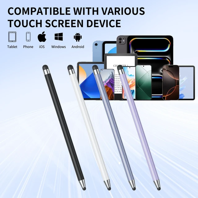 Alt view image 6 of 7 - 10-Pack Stylus Pen for Touchscreen, High Precision & Sensitivity, Compatible with iPad/iPhone/Samsung/Android Phones & Tablets, All Capacitive Touch Screens, Purple