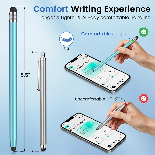 Alt view image 5 of 6 - 10Pcs Stylus Pen for Touchscreen Android iPad iPhone