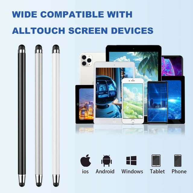 Alt view image 2 of 7 - 2-in-1 Stylus Pen (10-Pack), High Precision & Sensitivity, Compatible with iPad/iPhone/Nintendo Switch/Samsung/Android Smartphones & Tablets, All Touchscreen