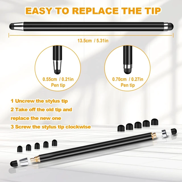 Alt view image 4 of 7 - 2-in-1 Stylus Pen (10-Pack), High Precision & Sensitivity, Compatible with iPad/iPhone/Nintendo Switch/Samsung/Android Smartphones & Tablets, All Touchscreen