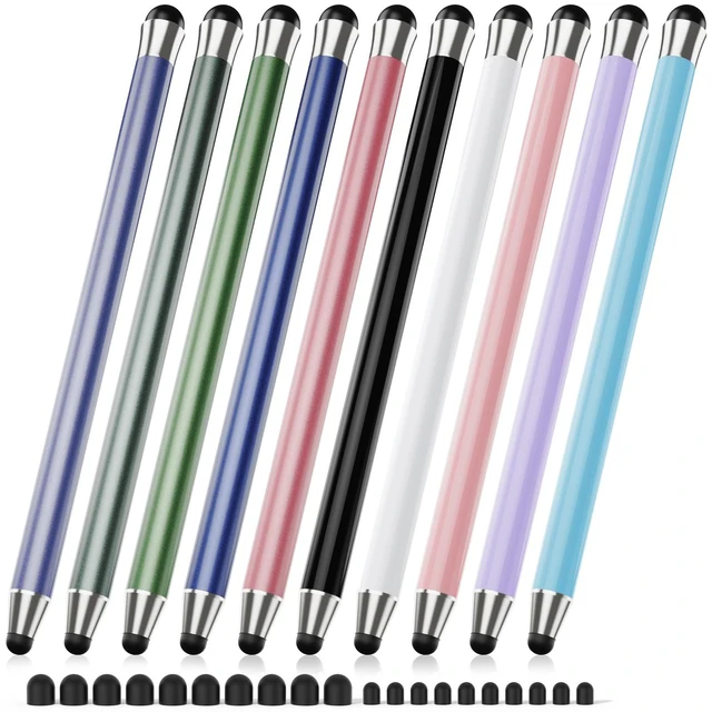 Main image of 10Pcs 2-in-1 High Sensitivity & Precision Stylus Pen for iPad/iPhone/Samsung/Android Tablets and Universal Capacitive Touchscreen (Colorful)