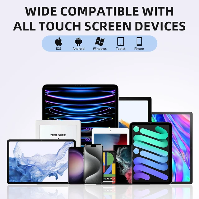 Alt view image 6 of 7 - 10Pcs 2-in-1 High Sensitivity & Precision Stylus Pen for iPad/iPhone/Samsung/Android Tablets and Universal Capacitive Touchscreen (Colorful)