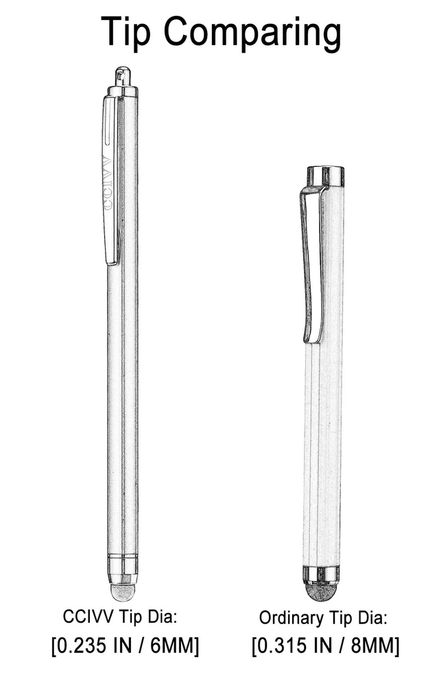 Alt view image 3 of 7 - Stylus Pens for iPad iPhone Kindle Fire Touch Screens (Pink/Purple/Aqua Blue)