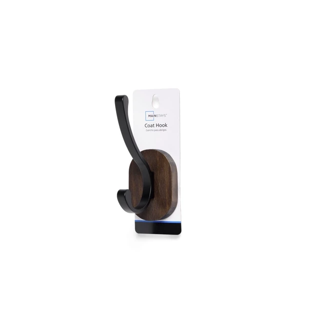 Alt view image 2 of 5 - Mainstays Round Wood Hanger Backer with Black Hook - 1 Pack