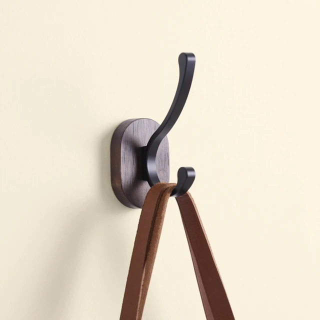 Alt view image 5 of 5 - Mainstays Round Wood Hanger Backer with Black Hook - 1 Pack