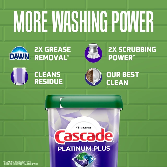 Alt view image 2 of 6 - Cascade Platinum Plus Dishwasher Pods, Mountain, 9 Count