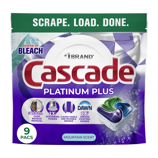 Alt view image 4 of 6 - Cascade Platinum Plus Dishwasher Pods, Mountain, 9 Count
