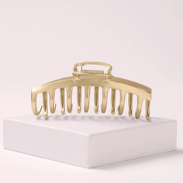 Alt view image 4 of 5 - The Hair Edit Gilded Timeless Claw Clip, Gold