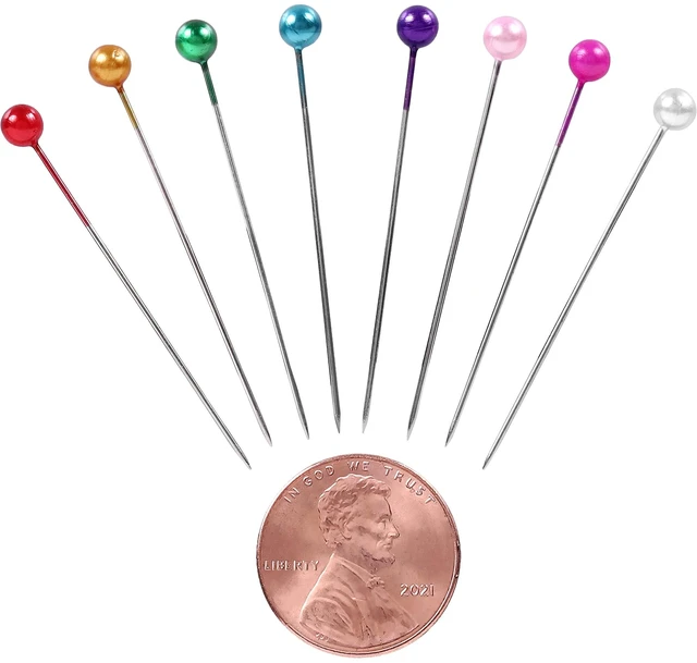 Alt view image 5 of 6 - Hello Hobby Size 24 Long Pearlized Head Steel Pins, Assorted Colors, 250 Count