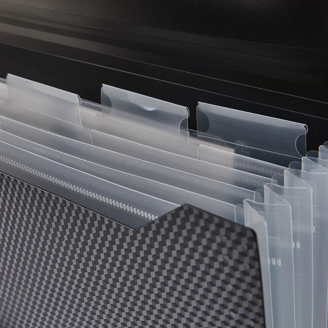 Alt view image 4 of 6 - Pen+Gear 7-Pocket Poly Expanding File, Textured Black
