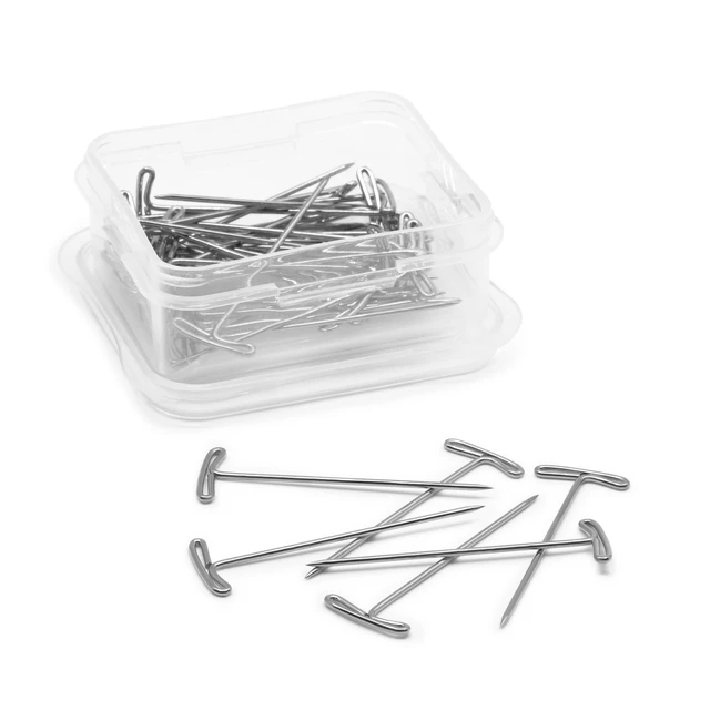 Alt view image 3 of 3 - Dritz 1-3/4" T-Pins, 40 Count, Nickel-Plated Steel