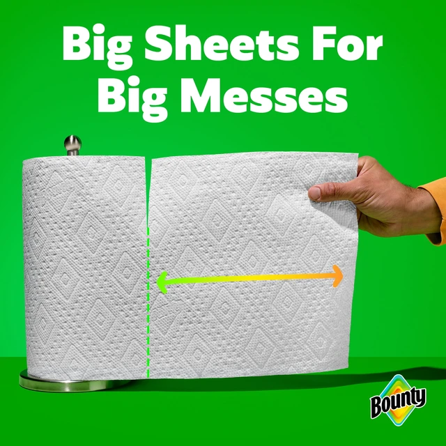 Alt view image 3 of 5 - Bounty Paper Towels Full Sheet White, 6 Triple Rolls, 75 Sheets per Roll