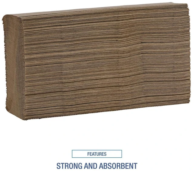 Alt view image 4 of 6 - Boardwalk Multifold Commercial Paper Towels, Natural, 250 Towels/Pack, 16 Packs/Carton, 9 x 9.45 Inches