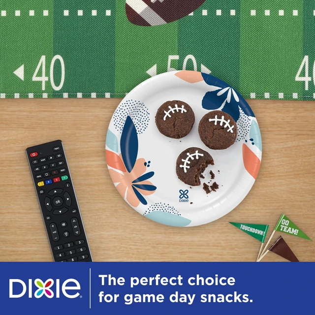 Alt view image 2 of 5 - Dixie 6.8 Inch Disposable Paper Plates, Multi-Color, 50 Count (2 Pack)
