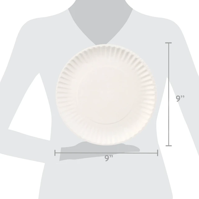 Alt view image 2 of 7 - Great Value Uncoated Paper Plates, 9in, 300 Count