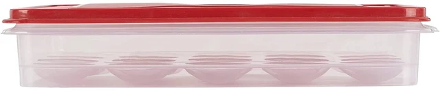 Alt view image 3 of 6 - Rubbermaid Egg Keeper Food Storage Container, Clear/Red, 1 Count