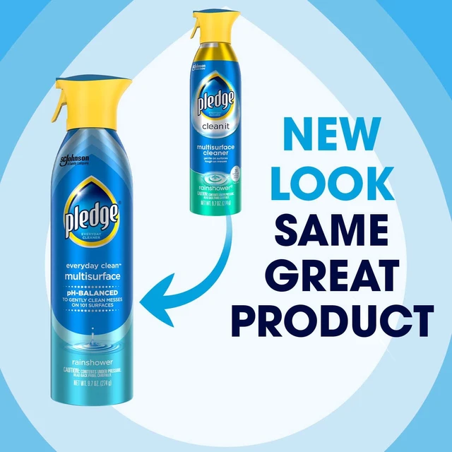Alt view image 2 of 5 - Pledge pH-Balanced Multisurface Spray Everyday Cleaner Rainshower Scent 9.7oz