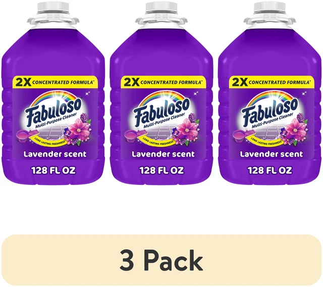Main image of Fabuloso 2X Multi-Purpose Cleaner, No Rinse Floor Cleaner, Lavender Scent, 3 Pack, 128 fl oz