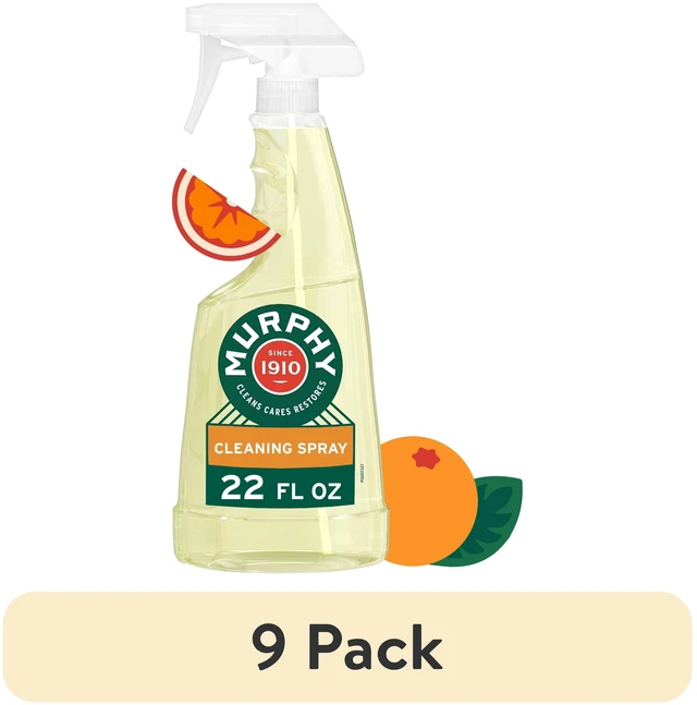Main image of Murphy Oil Soap No-Rinse Wood Floor Cleaner Spray, Orange Scent, 22fl oz Bottle (9 Pack)