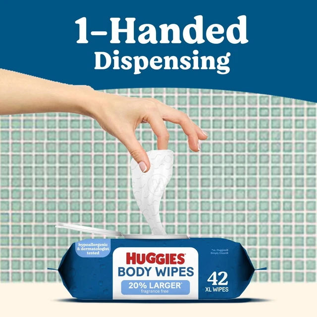 Alt view image 2 of 6 - Huggies Extra Large Unscented Wipes, 3 Flip-Top Packs, 126Count