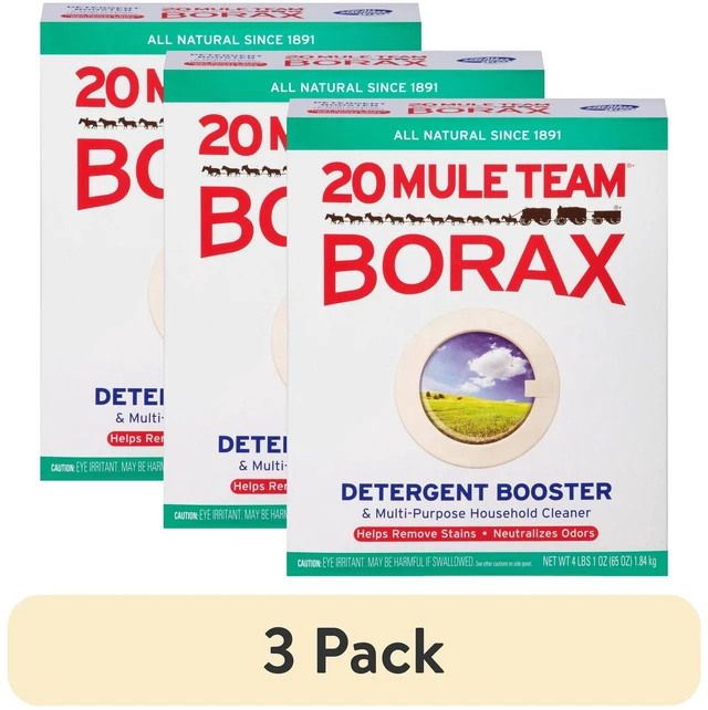 Main image of 20 Mule Team Borax All Natural Laundry Detergent Booster & Multi-Purpose Household Cleaner, 65 oz, 3 Pack