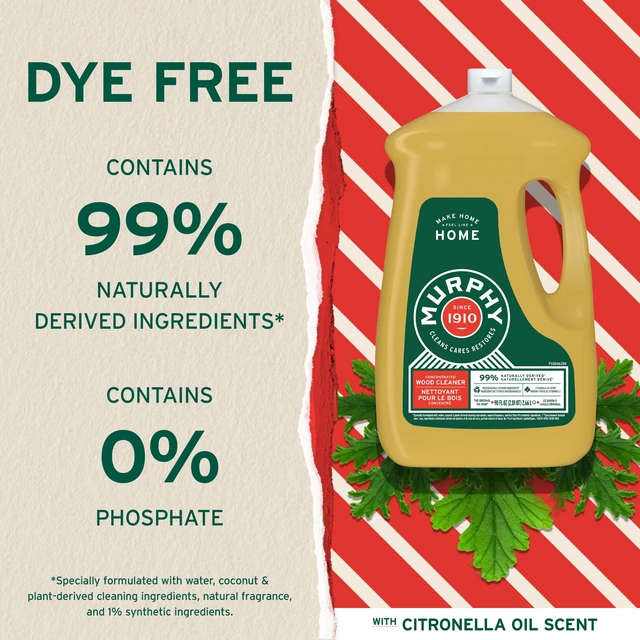 Alt view image 3 of 6 - Murphy Oil Soap Concentrated Formula Wood Cleaner Citronella Oil Scent 90Fl Oz Bottle