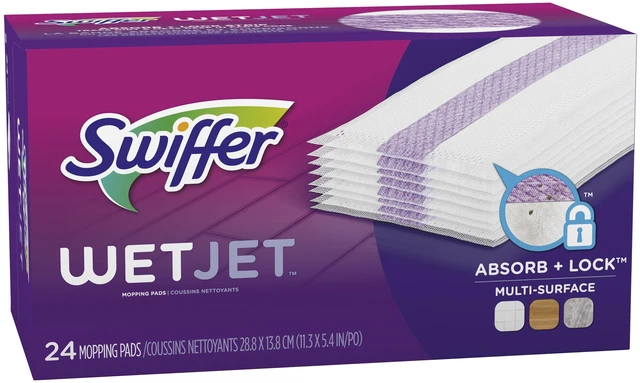 Main image of Swiffer Wet Jet Mop Cleaning Pads Refill, 24 Count, for Wood, Laminate & Tile Floors