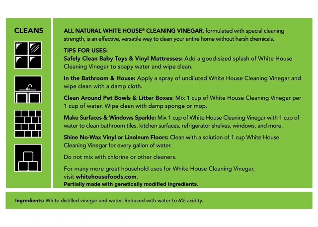 Alt view image 3 of 3 - 4 Pack White House Multipurpose Natural Cleaning Vinegar 128 Fl Oz